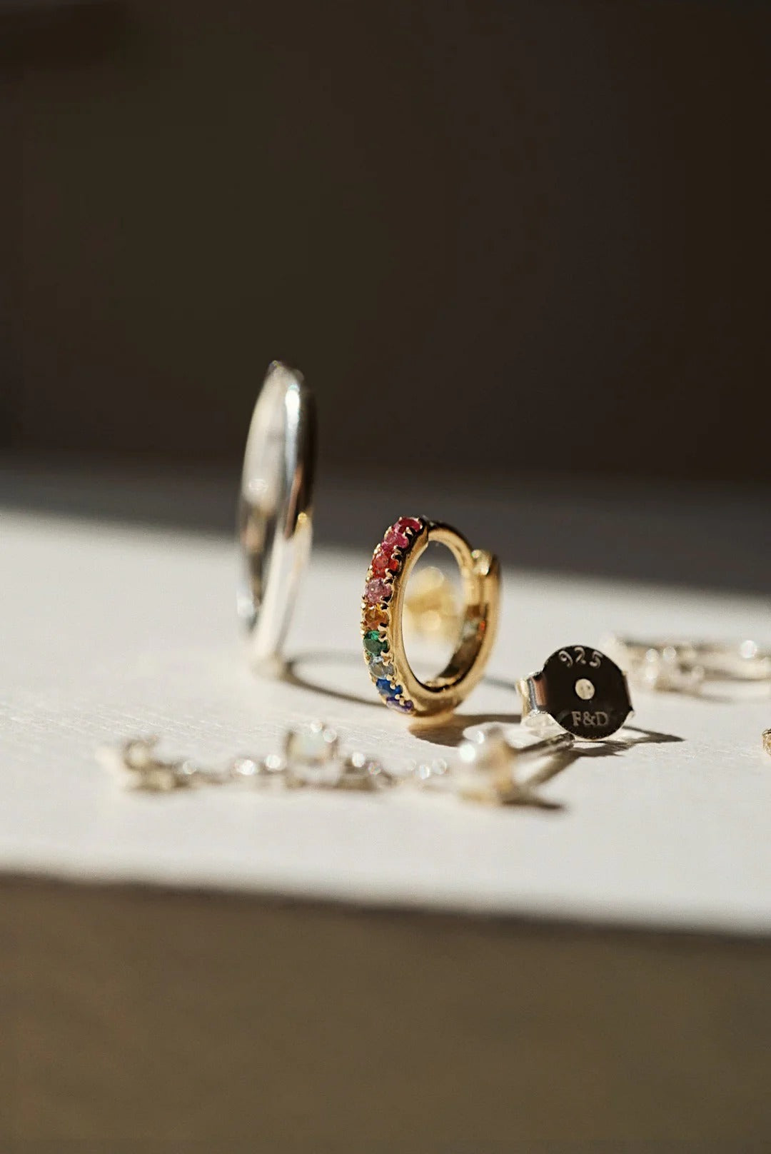 Rainbow Hoop Earrings