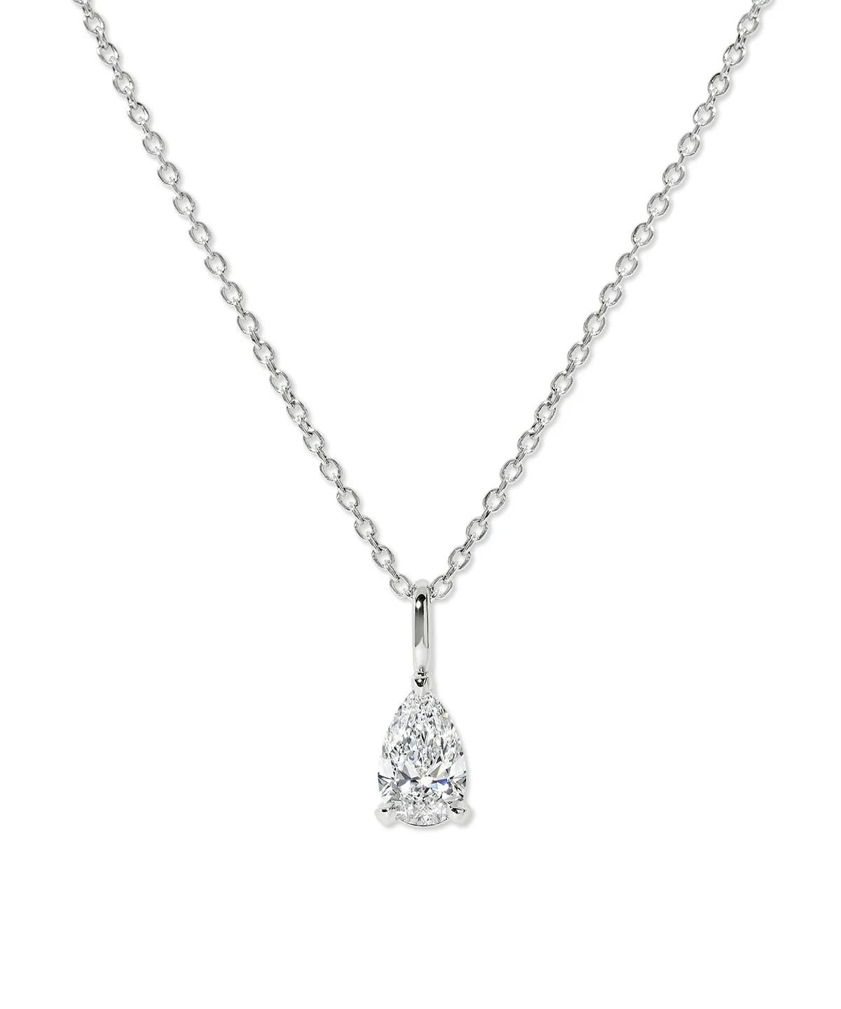 Pear Solitaire Necklace