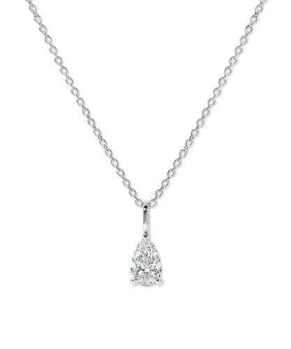Pear Solitaire Necklace