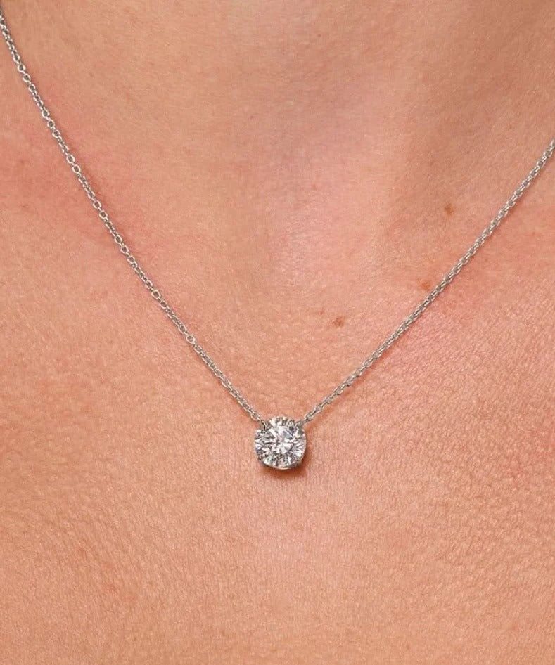 Round Solitaire Necklace
