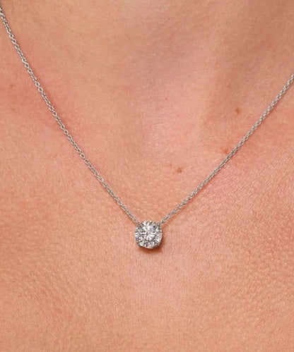 Round Solitaire Necklace