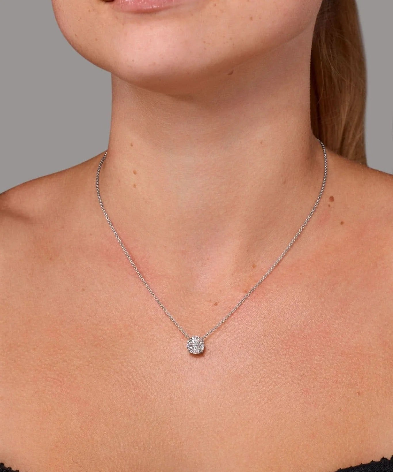 Round Solitaire Necklace