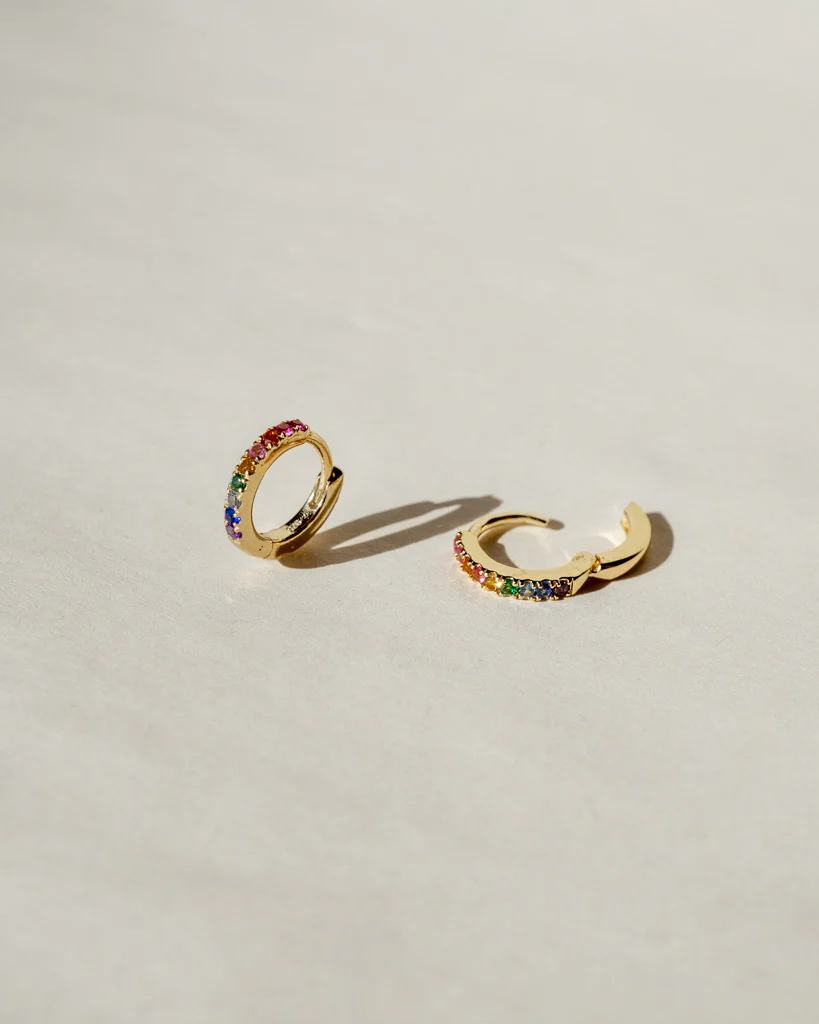 Rainbow Hoop Earrings