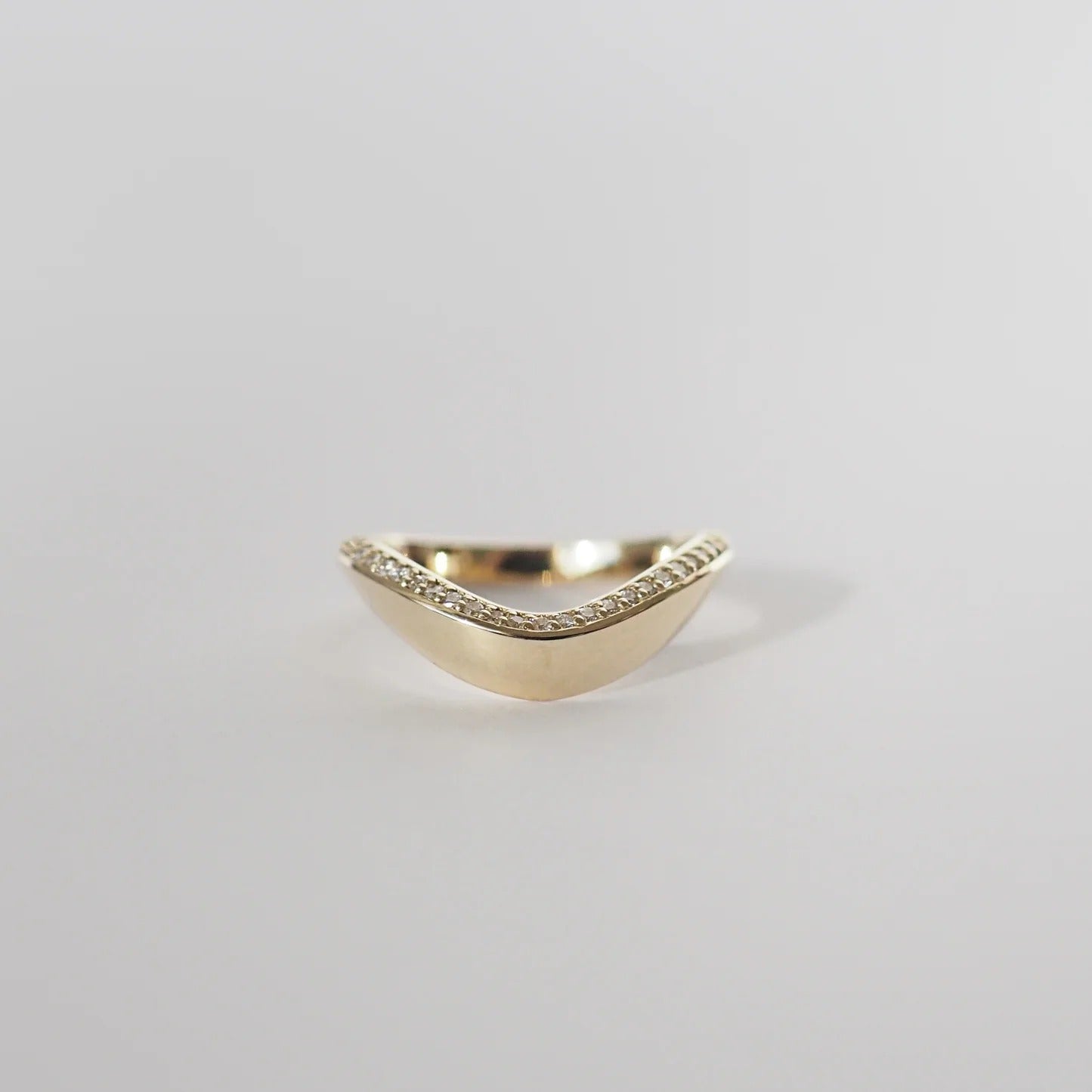 0.125 TCW Round Shaped Half Eternity Lab Grown Diamond Wedding Band