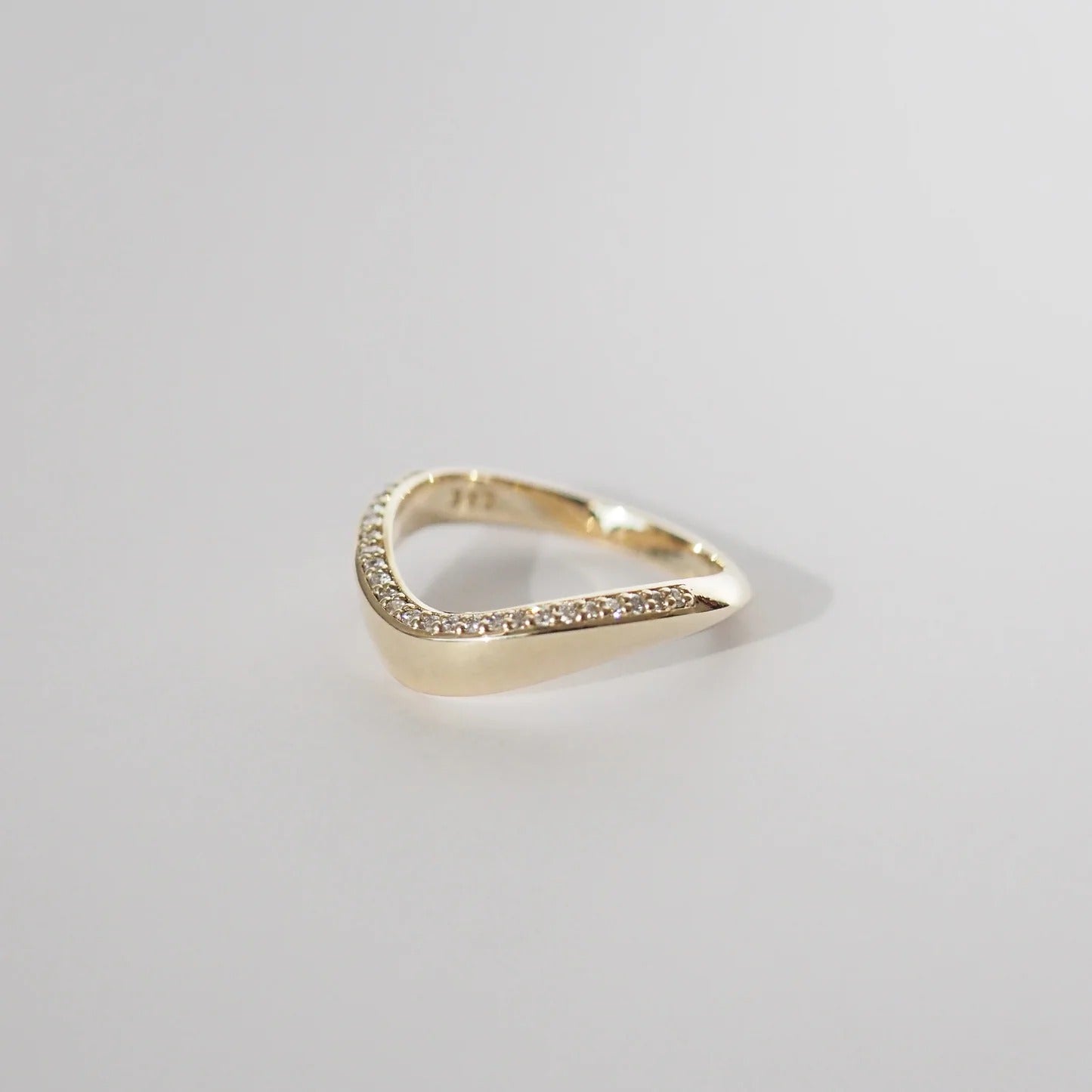 0.125 TCW Round Shaped Half Eternity Lab Grown Diamond Wedding Band