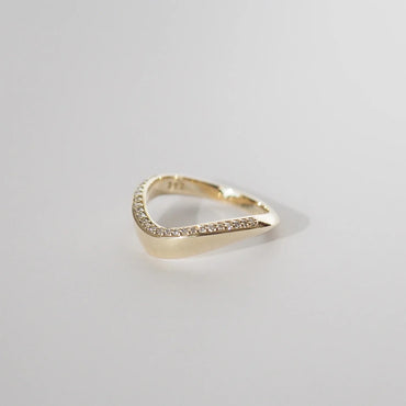 0.125 TCW Round Shaped Half Eternity Lab Grown Diamond Wedding Band