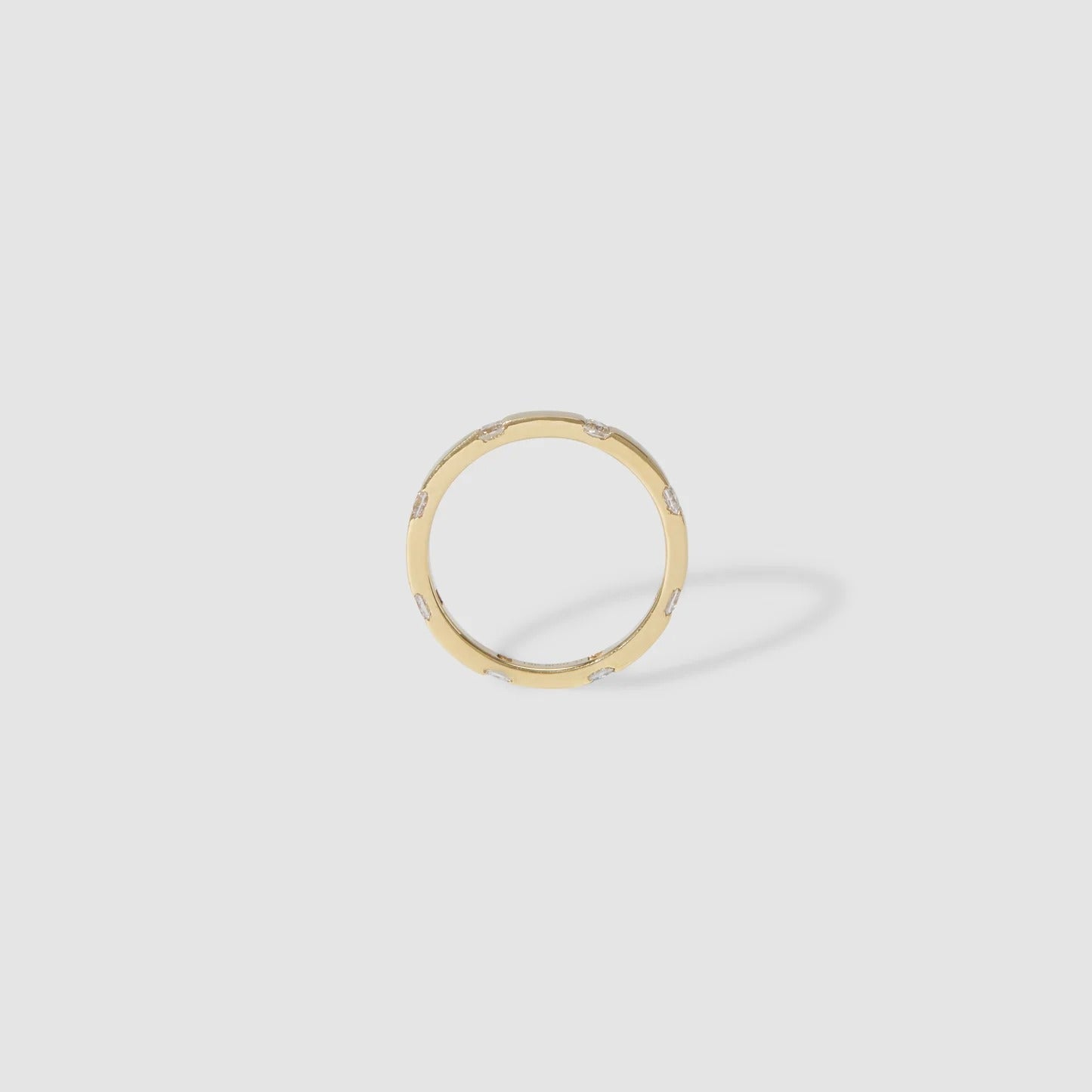 0.5 TCW Princess Stones Flush Setting Lab Grown Diamond Wedding Band