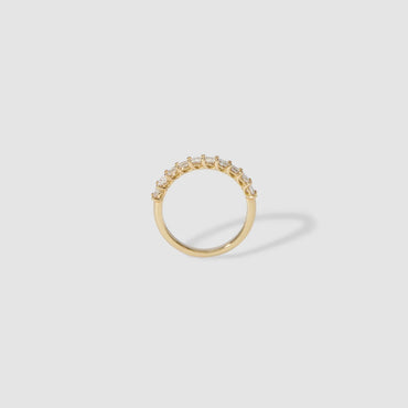 0.27 TCW Princess Stones Half Eternity Lab Grown Diamond Wedding Band