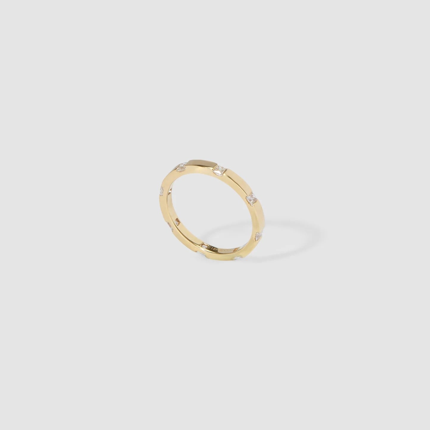 0.5 TCW Princess Stones Flush Setting Lab Grown Diamond Wedding Band