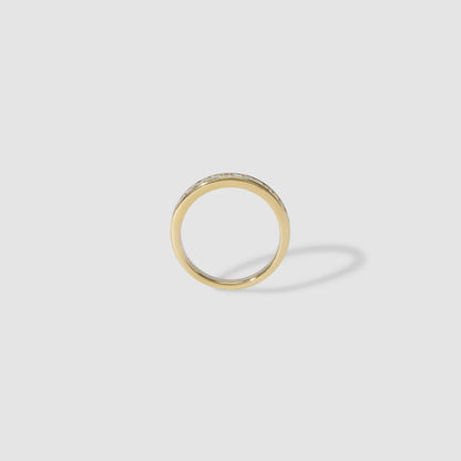 0.9 TCW Princess Cut Channel Setting  Lab Grown Diamond Wedding Band