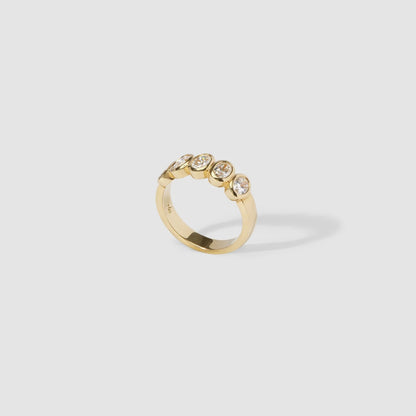 1.65 TCW Oval Stones Half Eternity Lab Grown Diamond Wedding Band