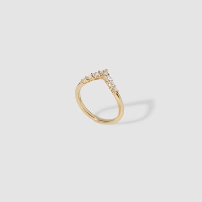 1.1 TCW Round Stones Curved Lab Grown Diamond Wedding Band