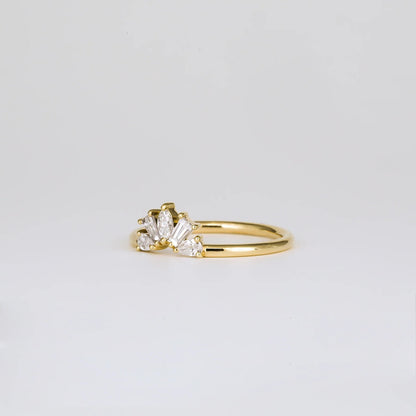 0.35 TCW Five Stones Lab Grown Diamond Wedding Band