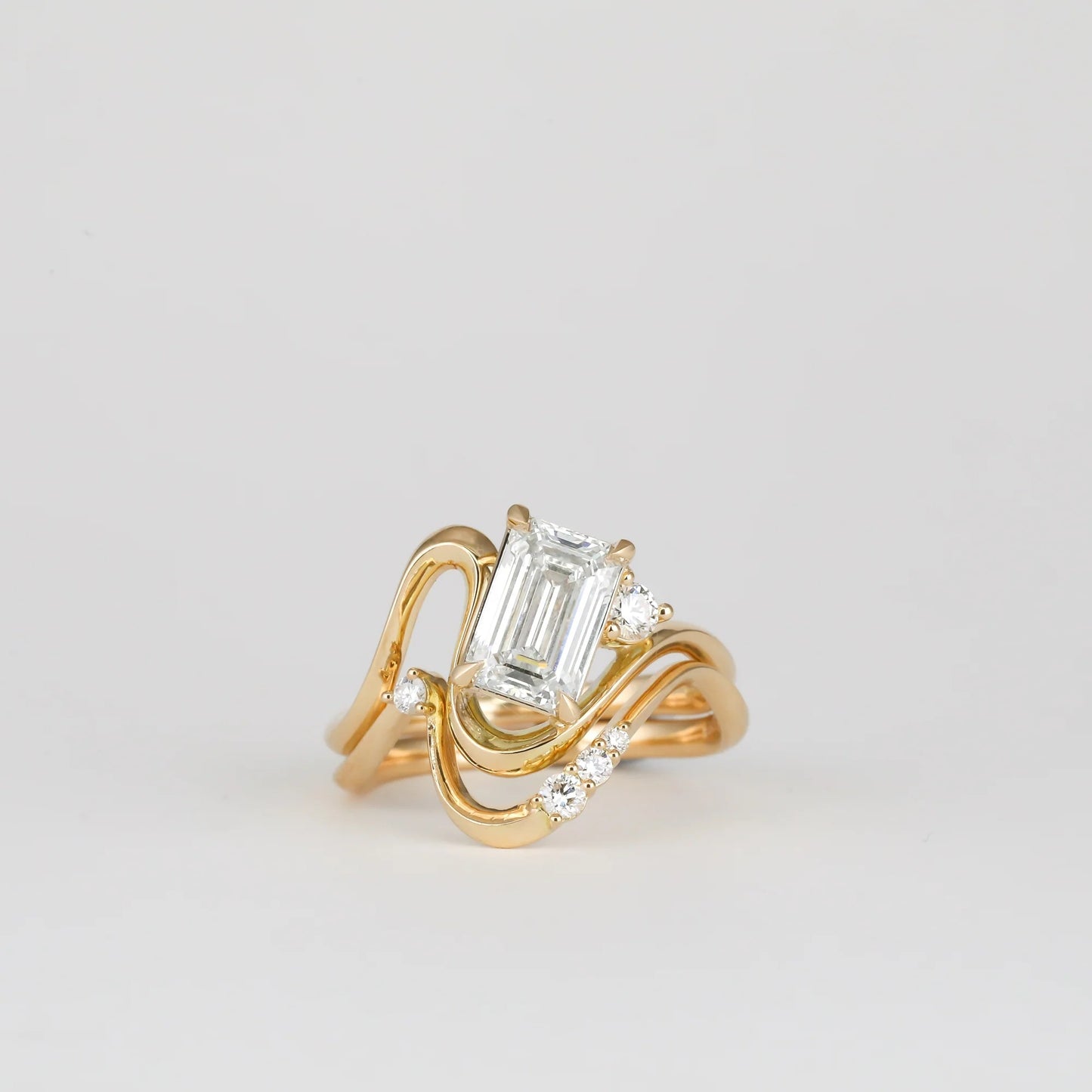 1.9 CT Emerald Cut Lab Grown Diamond Engagement Ring (Only Ring)