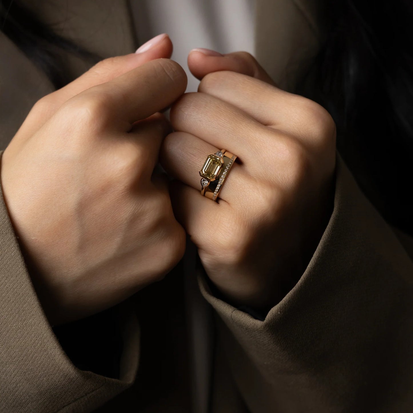 0.05 TCW Round Stones Channel Setting Lab Grown Diamond Wedding Band