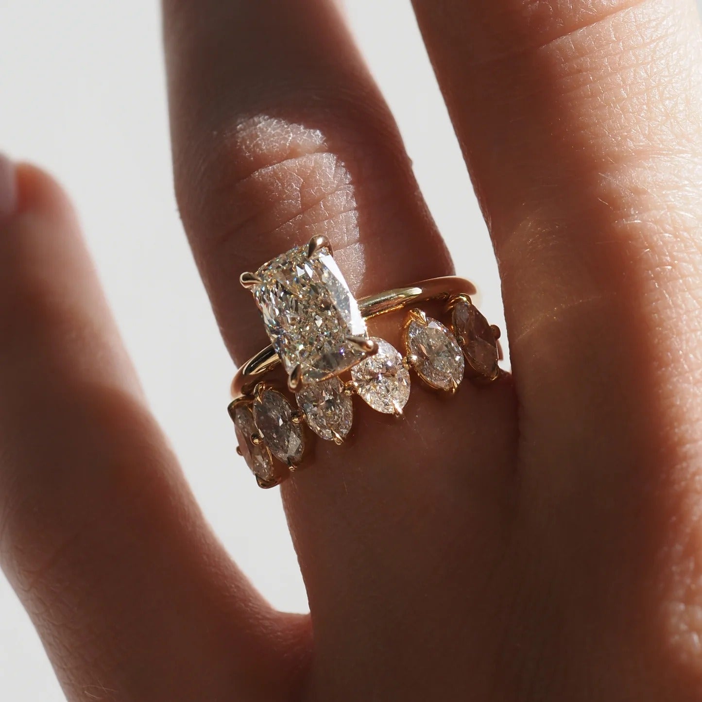 1.65 TCW Oval Stones Half Eternity Lab Grown Diamond Wedding Band