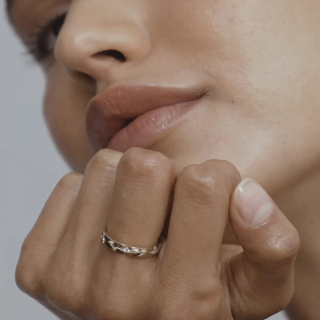 0.15 TCW Round Shaped Flush Setting Lab Grown Diamond Wedding Band