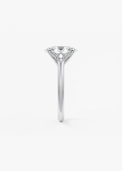 Oval Three Stone Lab Grown Diamond Engagement Ring