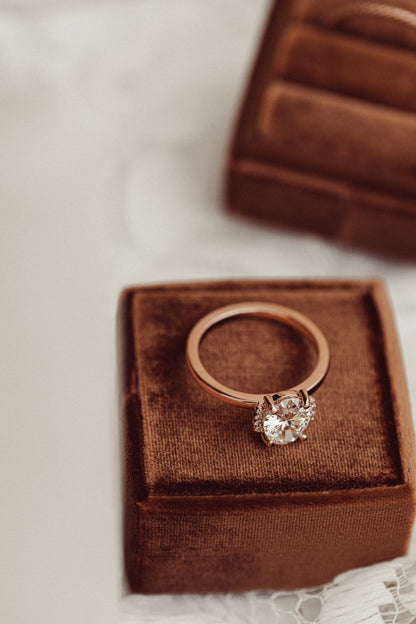 Marquise Shaped Three Stone Lab Grown Diamond Engagement Ring