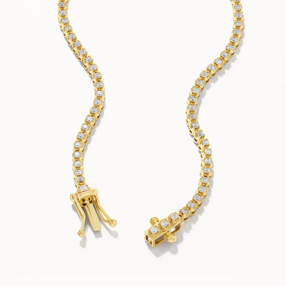 6.84 TCW Round Shaped Tennis Moissanite Bracelet