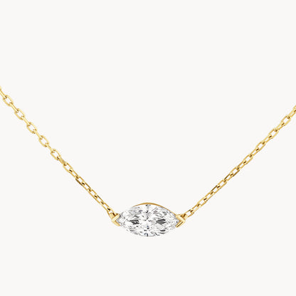 0.23 CT Marquise Cut Solitaire Moissanite Necklace