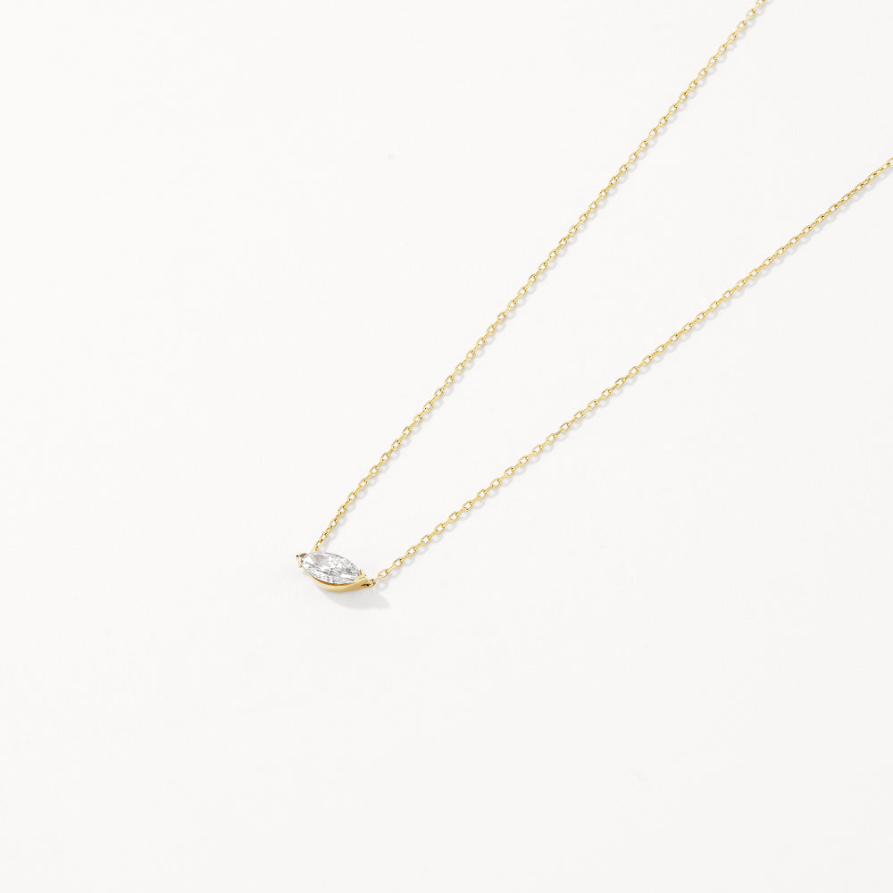 0.23 CT Marquise Cut Solitaire Moissanite Necklace