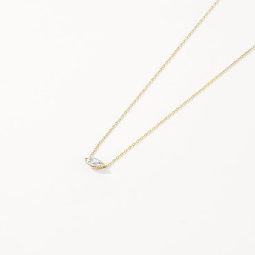 0.23 CT Marquise Shaped Solitaire Moissanite Necklace