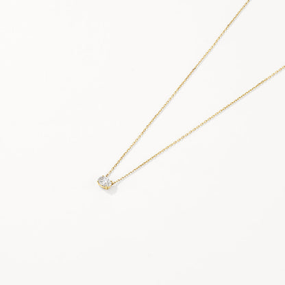 0.23 CT Oval Shaped Solitaire Moissanite Necklace