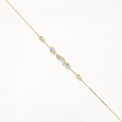 1.68 TCW Marquise, Oval, Emerald & Round Multi Stone Moissanite Bracelet