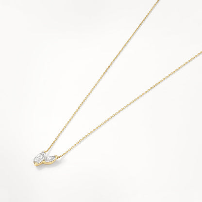 0.7 TCW Round Two Stone Moissanite Necklace