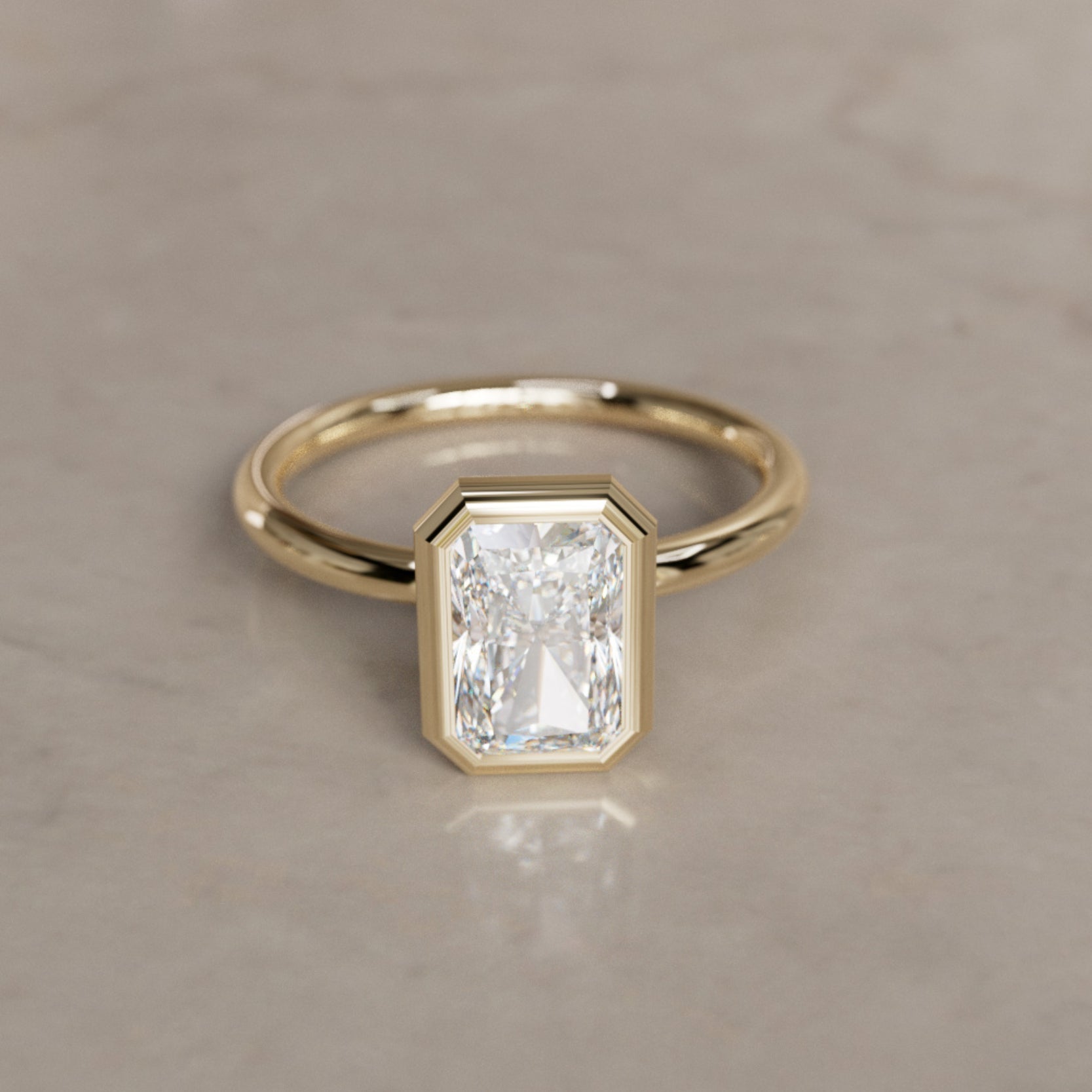 Marquise Shaped Three Stone Lab Grown Diamond Engagement Ring