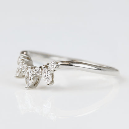 0.25 TCW Round Shaped Half Eternity Lab Grown Diamond Wedding Band