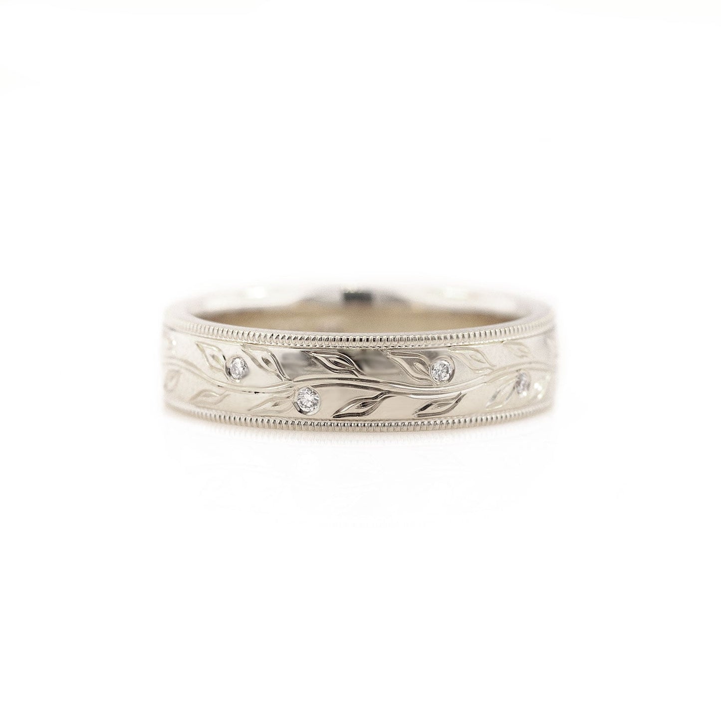 0.25 TCW Round Shaped Half Eternity Lab Grown Diamond Wedding Band