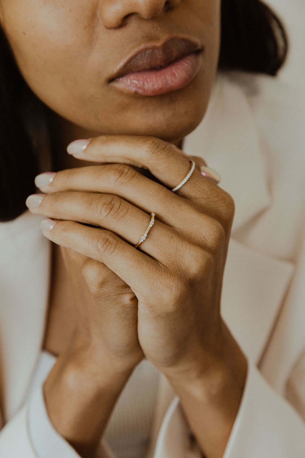 0.25 TCW Round Shaped Half Eternity Lab Grown Diamond Wedding Band