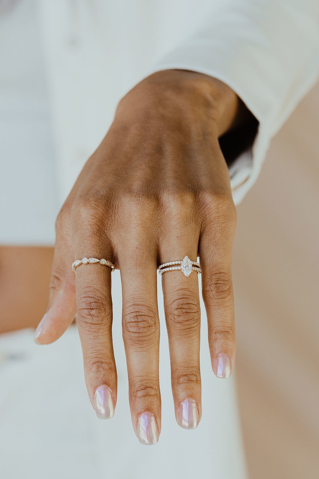 0.25 TCW Round Shaped Half Eternity Lab Grown Diamond Wedding Band