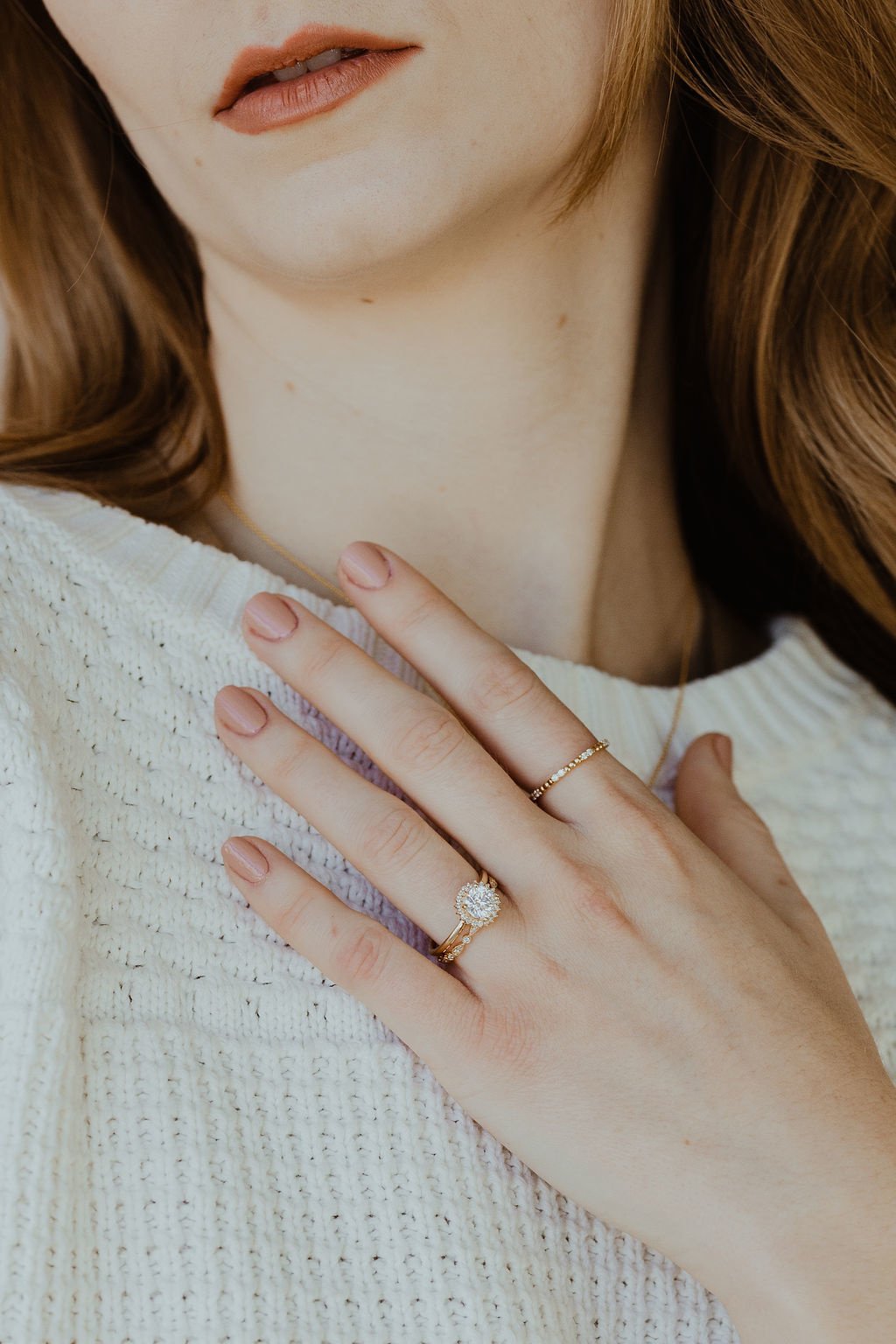 0.25 TCW Round Shaped Half Eternity Lab Grown Diamond Wedding Band