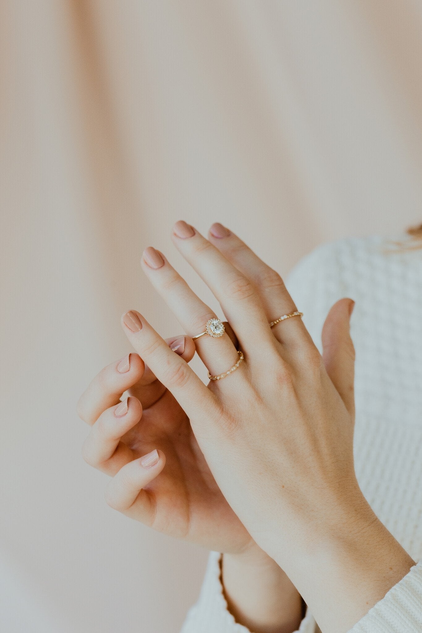 0.25 TCW Round Shaped Half Eternity Lab Grown Diamond Wedding Band