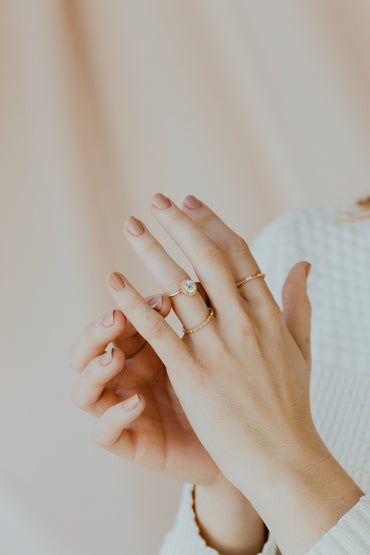 0.25 TCW Round Shaped Half Eternity Lab Grown Diamond Wedding Band