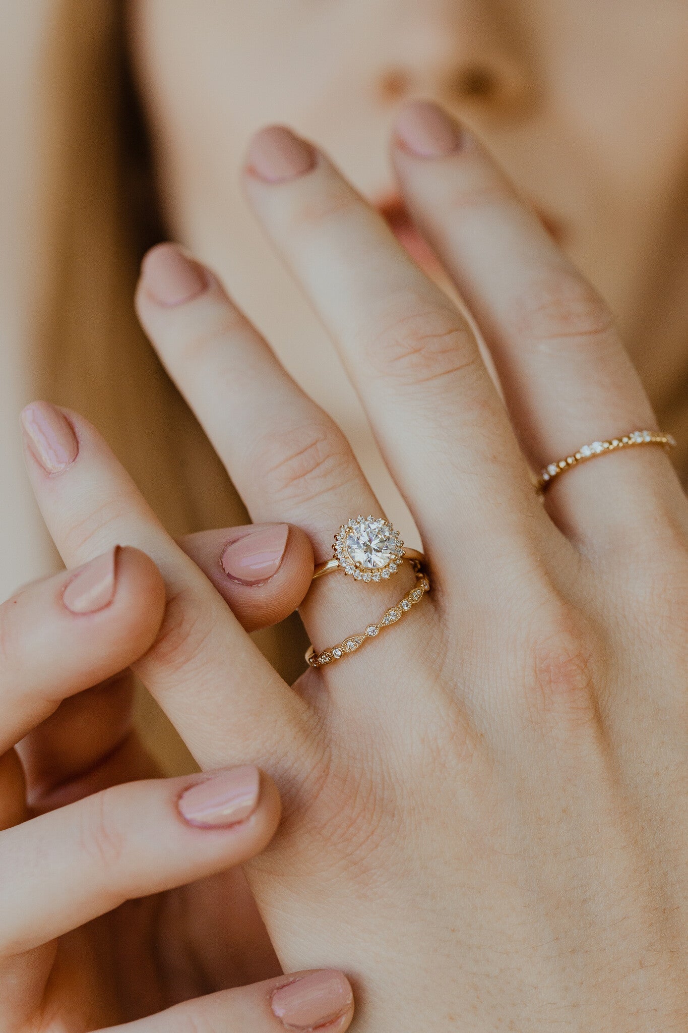 0.25 TCW Round Shaped Half Eternity Lab Grown Diamond Wedding Band