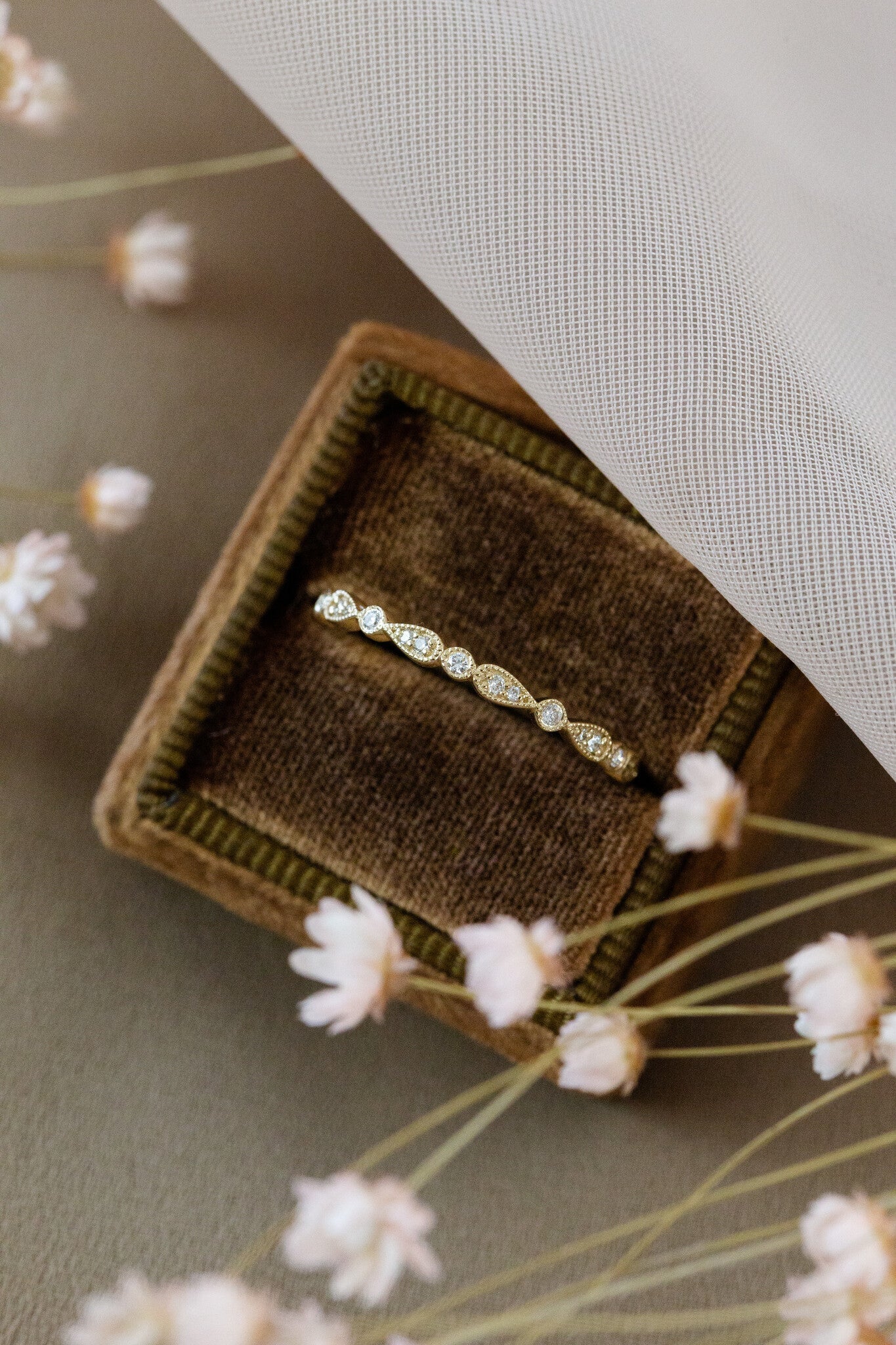 0.25 TCW Round Shaped Half Eternity Lab Grown Diamond Wedding Band