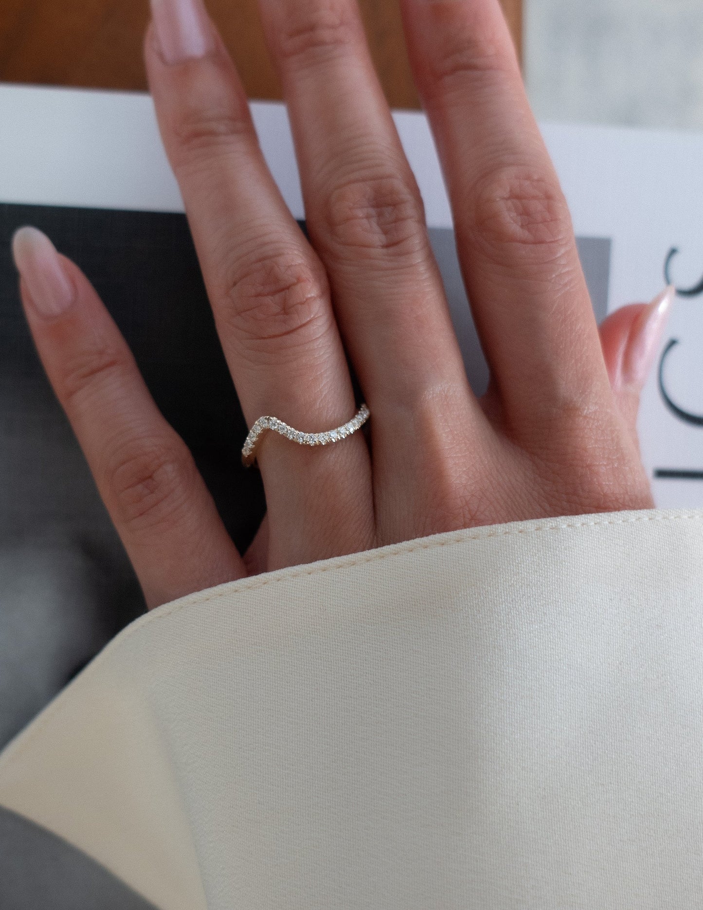 0.25 TCW Round Minimal Pave Lab Grown Wedding Band