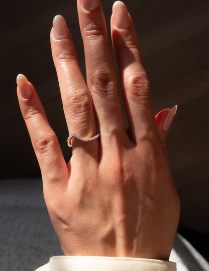 0.25 TCW Round Minimal Pave Lab Grown Wedding Band