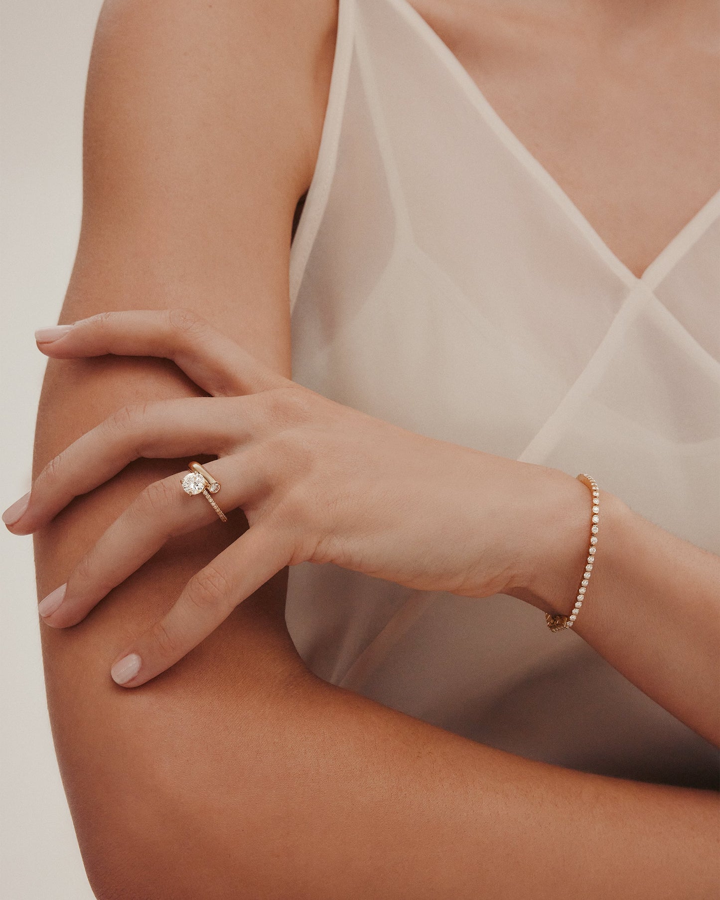 Marquise Shaped Three Stone Lab Grown Diamond Engagement Ring