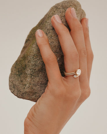 Marquise Shaped Three Stone Lab Grown Diamond Engagement Ring