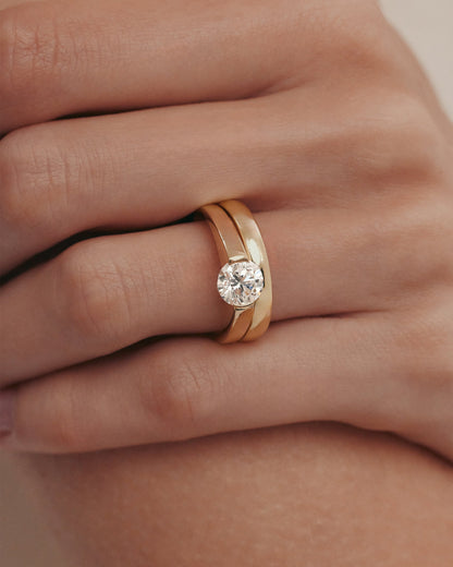 Marquise Shaped Three Stone Lab Grown Diamond Engagement Ring