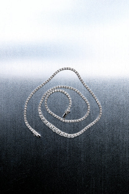 6 TCW Round Lab Grown Diamond Tennis Necklace