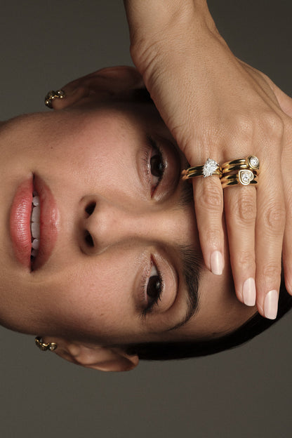 Marquise Shaped Three Stone Lab Grown Diamond Engagement Ring