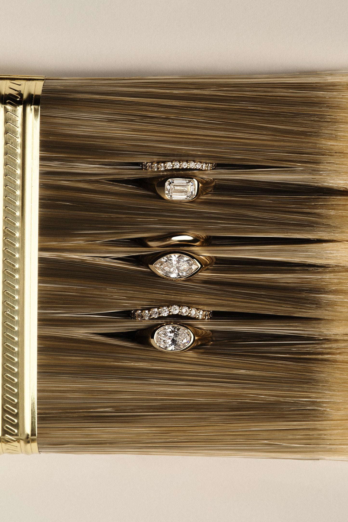 Marquise Shaped Three Stone Lab Grown Diamond Engagement Ring