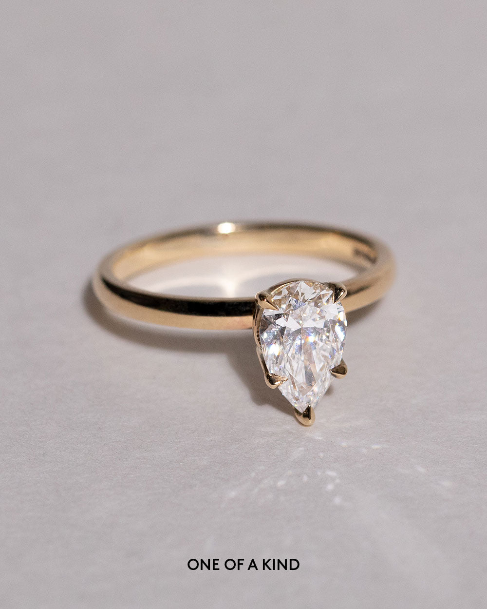Marquise Shaped Three Stone Lab Grown Diamond Engagement Ring
