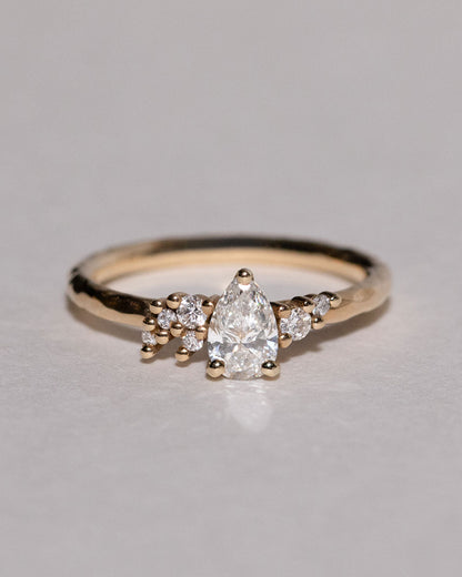Marquise Shaped Three Stone Lab Grown Diamond Engagement Ring